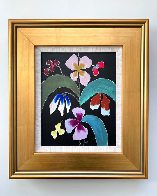 Fabled Floral in Noir | 14x16