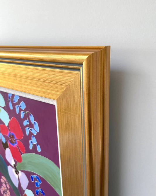 Fabled Floral in Sangria | 17x20