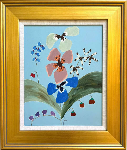 Fabled Floral in Tropical Blue | 17x20