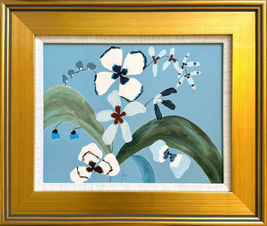 Fabled Floral in Soft Blue | 20x17