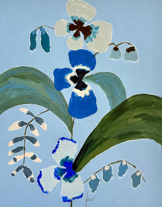 Fabled Floral in Spring Blue | 8x10