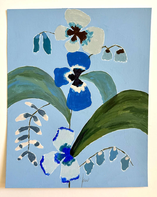 Fabled Floral in Spring Blue | 8x10