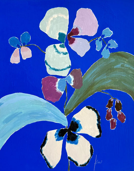 Fabled Floral in Cobalt Blue | 8x10