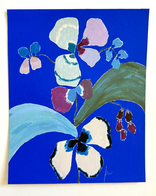 Fabled Floral in Cobalt Blue | 8x10
