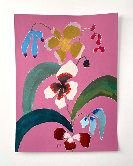 Fabled Floral in Rose | 9x12
