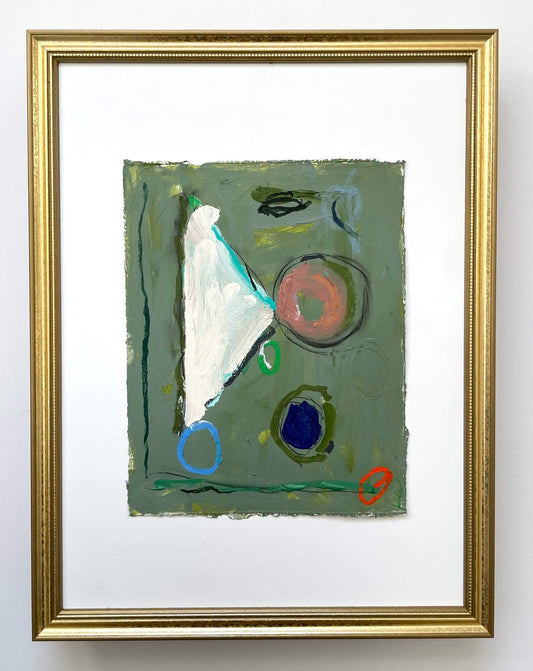 Shapes on Olive | 13x17