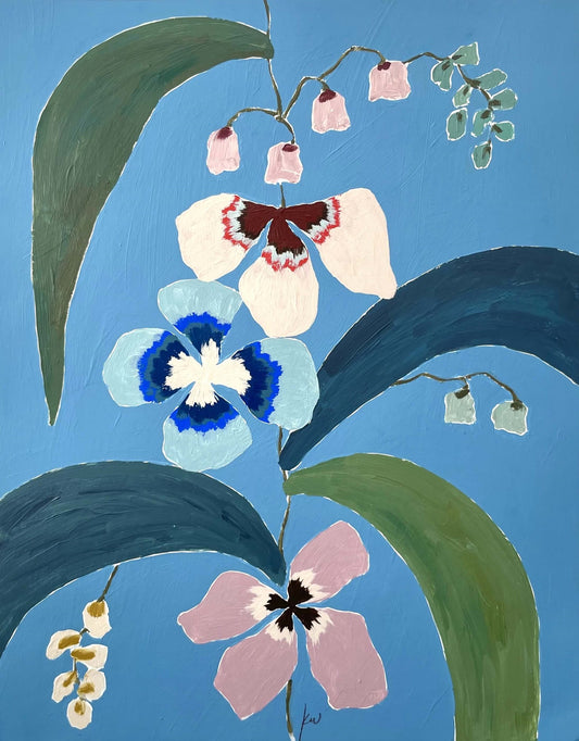 Fabled Floral in Blue Topaz | 11x14