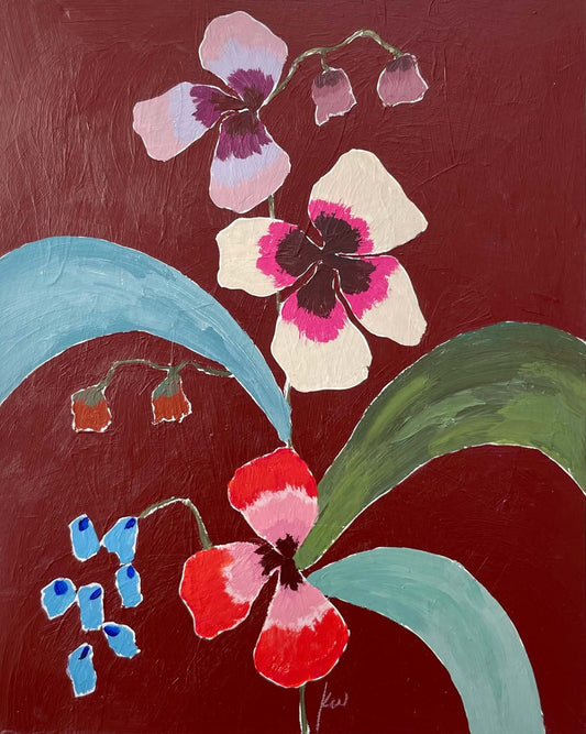 Fabled Floral in Currant | 8x10