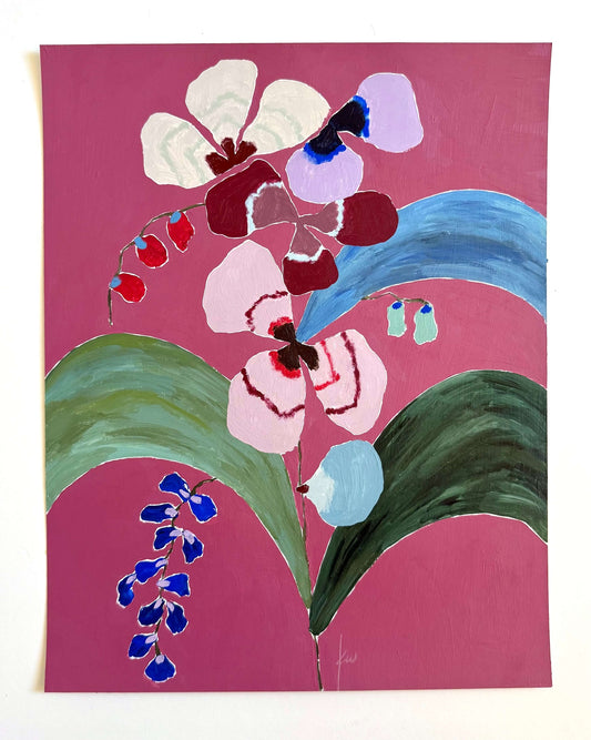 Fabled Floral in My Favorite Lipstick | 11x14
